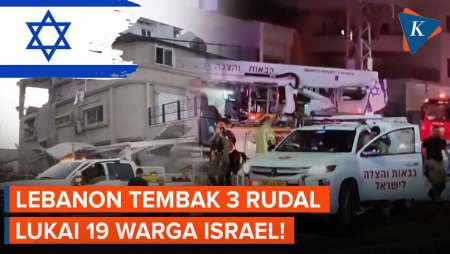 Tiga Rudal Lebanon Hantam Israel Tengah! 19 Orang Luka, 4 Dilarikan ke RS