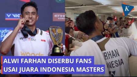 Momen Alwi Farhan Diserbu Penggemar Setelah Juara Indonesia Masters 2026