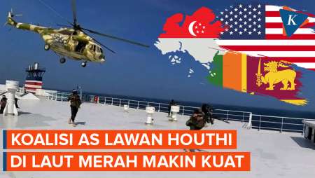 Koalisi AS Menguat! Singapura dan Srilanka Ikut Lawan Houthi di Laut Merah