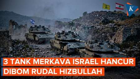 3 Tank Israel Dirudal Hizbullah Gegara Menyusup Ke Lebanon Selatan