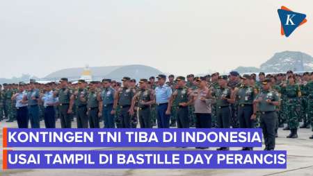 Sukses Tampil di Bastille Day Perancis, Kontingen TNI Tiba di Tanah Air
