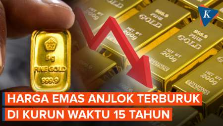 Harga Emas Anjlok, Terburuk sejak 2011