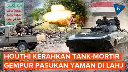 Rekaman Serangan Terbaru Houthi Di Lahj, Tank Dan Mortir Gempur Pasukan Yaman