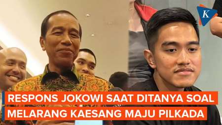 Jokowi Tersenyum Saat Ditanya soal Melarang Kaesang Maju Pilkada Jakarta 2024