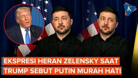 Ekspresi Heran Zelensky Saat Trump Sebut Putin Murah Hati Dan Ingin Bantu Ukraina