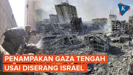 Gaza Tengah bak Kota Mati Usai Serangan Udara Israel