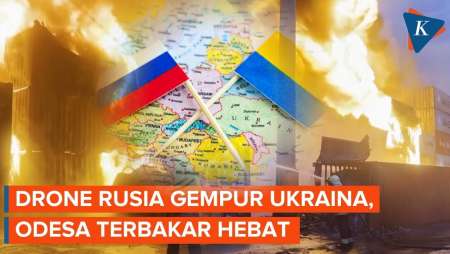 Drone Rusia Gempur Ukraina, Odesa Terbakar Hebat, 5 Orang Terluka
