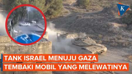 Tank-tank Israel Tembaki Mobil di Jalanan Menuju Gaza