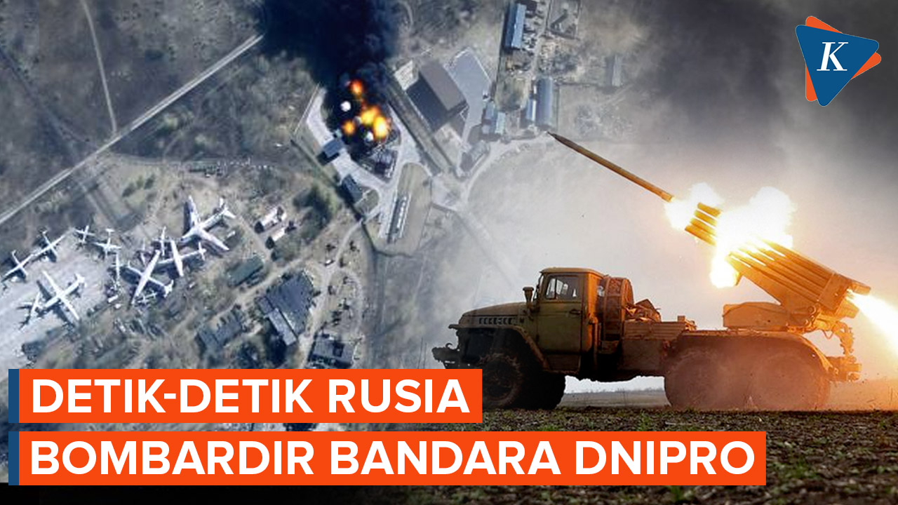 Detik-detik Pesawat Tempur Rusia Bombardir Bandara Dnipro