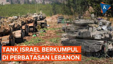 Tank Israel Berkumpul di Perbatasan Israel Utara dan Lebanon