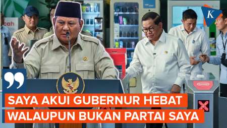 Momen Prabowo Puji Pramono: Gubernur Hebat Walaupun Bukan Dari Partai Saya
