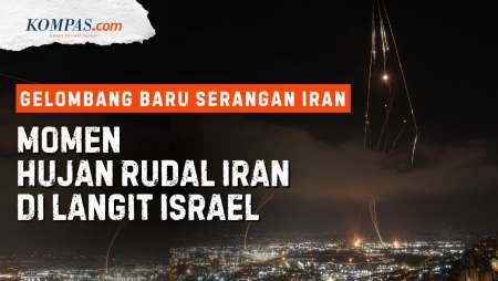 Detik-detik Gelombang Serangan Rudal Iran Bertubi-tubi Serang Israel