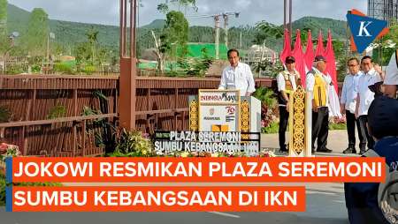 Jokowi Resmikan Plaza Seremoni Sumbu Kebangsaan di IKN