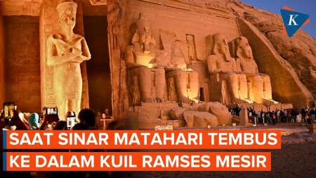 Melihat Keindahan Fenomena Konjungsi Matahari Di Kuil Ramses Mesir