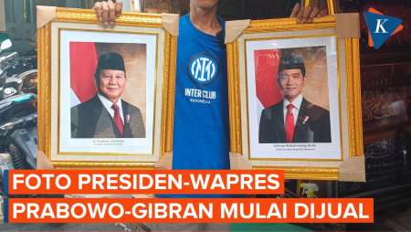 Foto Prabowo-Gibran sebagai Presiden dan Wapres Mulai Dijual dari Harga…