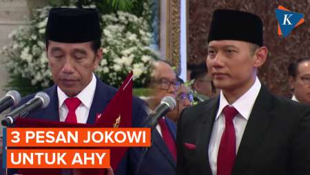 Jokowi Beri 3 Pesan untuk AHY sebagai Menteri ATR