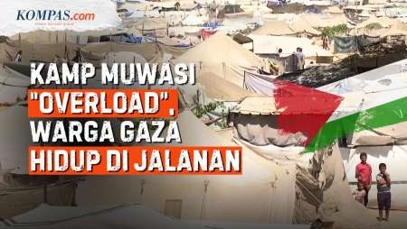 Potret Kamp Muwasi Gaza Penuh Sesak Tenda, Warga Palestina Frustrasi!
