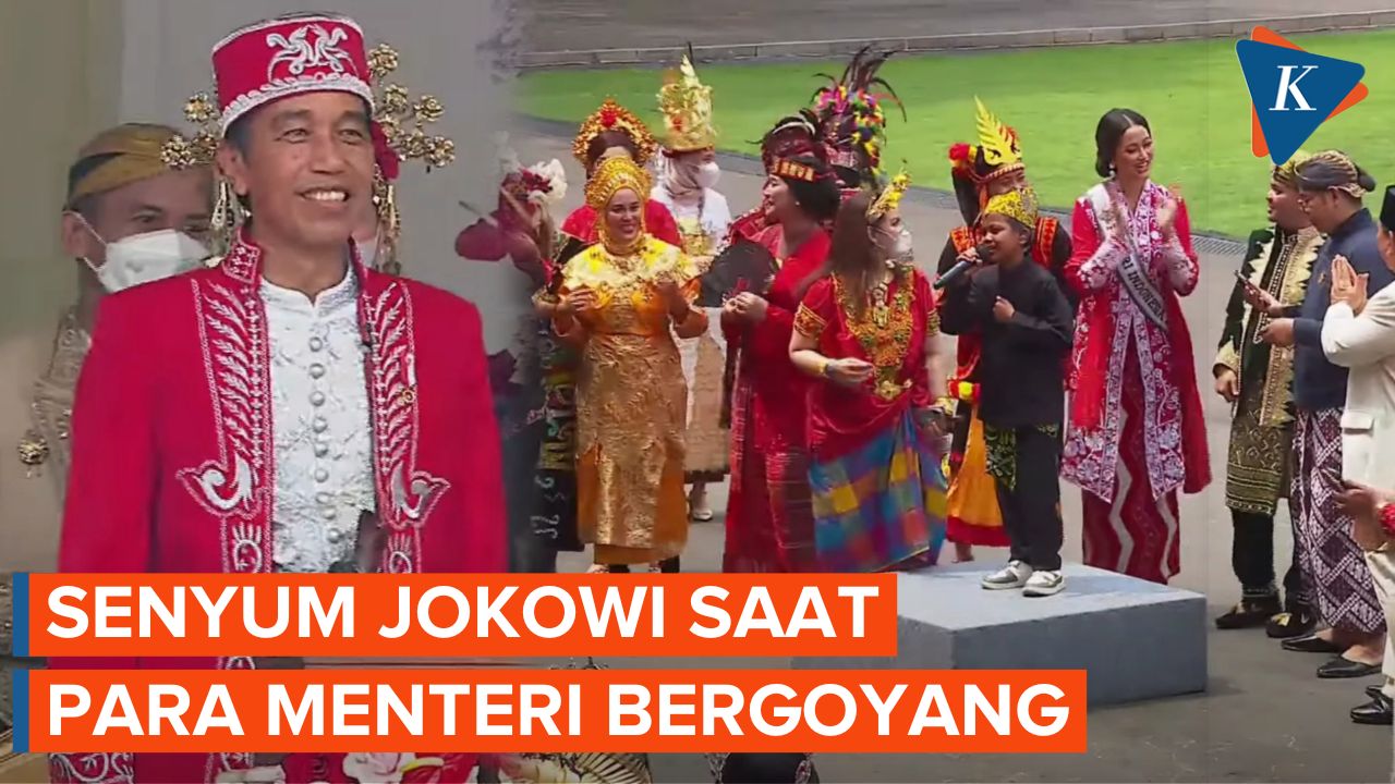 Sejumlah Menteri Asik Berjoget Ojo Dibandingke di Upacara Kemerdekaan Indonesia ke-77
