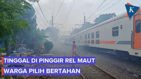 Hidup Di Zona Bahaya, Warga Bantaran Rel Senen Sudah Terbiasa Bertaruh Nyawa