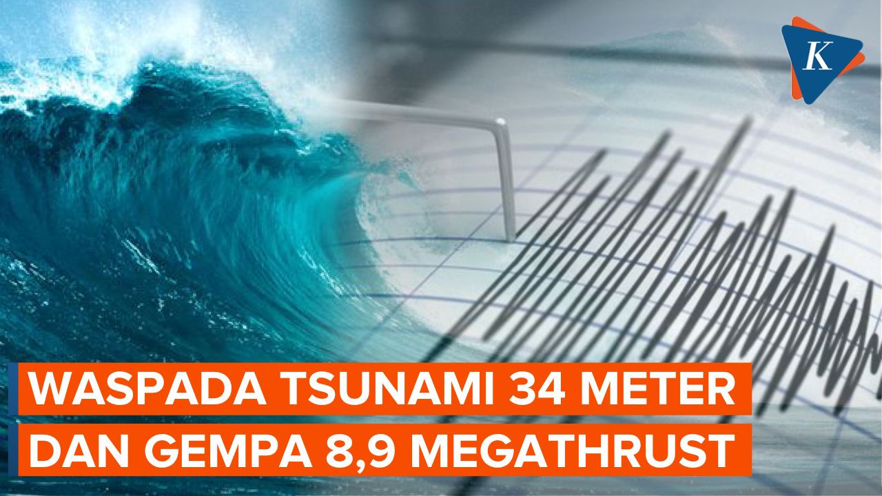 Riset BMKG: Indonesia Berpotensi Tsunami 34 Meter dan Gempa Megathrust M 8,9