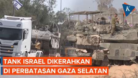 Persiapan Serangan ke Rafah, Tank-tank Israel Dikerahkan di Kerem Shalom Gaza