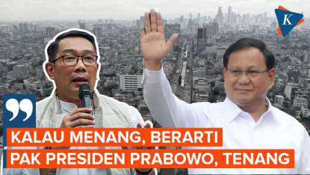 Ridwan Kamil Sebut Prabowo Bisa Tenang jika Ia Menangkan Pilkada Jakarta