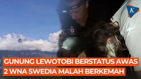 Demi Saksikan Lava Pijar, 2 WNA Nekat Berkemah di Lereng Gunung Lewotobi Laki-laki