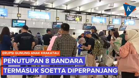 Penutupan 8 Bandara Diperpanjang Hingga 18.00 WIB Akibat Anak Krakatau Erupsi Lagi Semalam