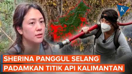Aksi Sherina Padamkan Karhutla Kalimantan, Terobos Hutan Sambil Panggul Selang!
