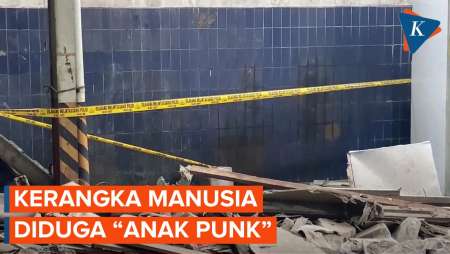 Kerangka Manusia di Rawamangun Berbaju Ala Anak Punk