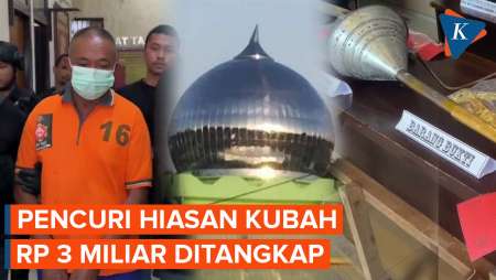 Polisi Tangkap Pencuri Hiasan Kubah Masjid dari Emas Senilai Rp 3 Miliar