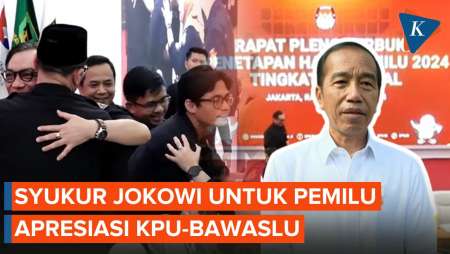 Tanggapi Penetapan Hasil Pemilu, Jokowi Apresiasi Kinerja KPU-Bawaslu