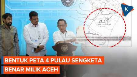 Penampakan Peta 4 Pulau Sengketa yang Diakui Masuk Wilayah Aceh