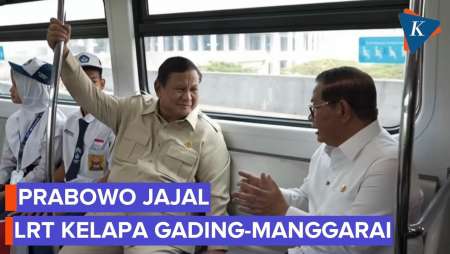 Prabowo Jajal Langsung LRT Kelapa Gading-Manggarai, Tempuh 20 Menit