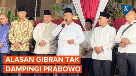 Gibran Tak Dampingi Prabowo Saat Konferensi Pers Usai KPU Umumkan Hasil Pemilu, Ini Alasannya