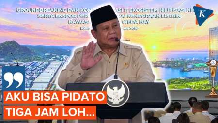 Kelakar Prabowo Bisa Pidato 3 Jam: Mau Kau Duduk 3 Jam?