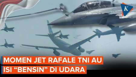 Aksi Jet Tempur Rafale TNI AU Isi "Bensin" Dari Airbus A330 Perancis