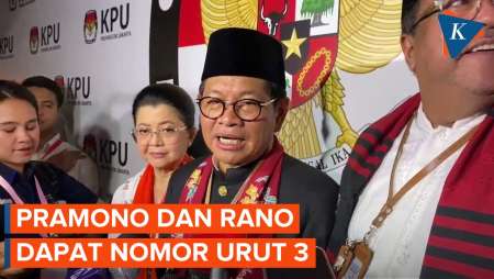 Pramono-Rano Senang Dapat Nomor Urut 3, Sesuai Nomor Urut PDI-P