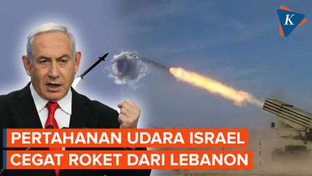 Penampakan Sistem Pertahanan Udara Israel Cegat Roket yang Ditembakkan dari Lebanon