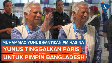 Gantikan PM Hasina, Muhammad Yunus Tinggalkan Paris Menuju Bangladesh