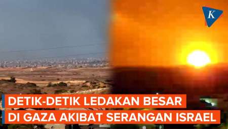 Serangan Israel ke Gaza Kembali Ciptakan Ledakan Bola Api Besar