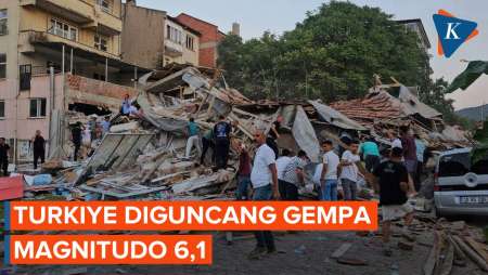 Gempa 6,1 Guncang Turkiye, Belasan Bangunan Ambruk dan Warga Panik
