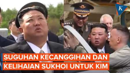 Seriusnya Kim Jong-un Perhatikan Fitur-fitur dan Kebolehan Jet Tempur Sukhoi 