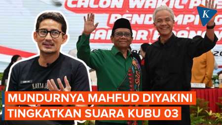 Sandiaga Yakin Mundurnya Mahfud dari Kabinet Bisa Tingkatkan Suara Paslon 03