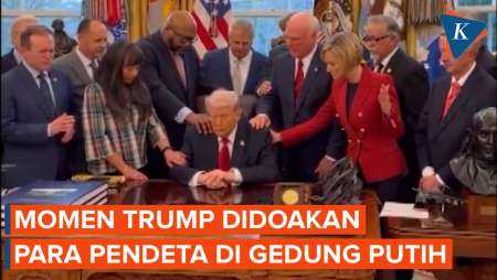 Momen Trump Dan Prajurit AS Didoakan Para Pendeta Di Gedung Putih