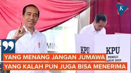 [FULL] Pesan Jokowi Usai Nyoblos di TPS Solo: Yang Menang Jangan Jemawa