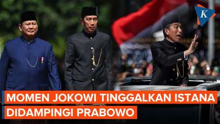 Momen Prabowo Dampingi Jokowi Tinggalkan Istana, Sapa Warga dari Dalam Maung Garuda