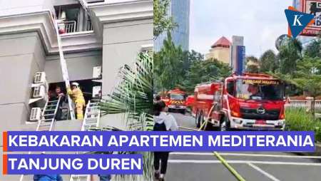 Detik-detik Damkar Evakuasi Korban Kebakaran Apartemen Di Tanjung Duren