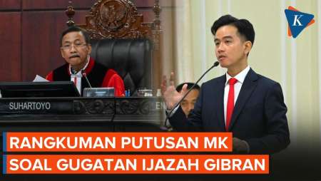 Rangkuman Putusan MK Yang Tak Dapat Terima Gugatan Ijazah Gibran