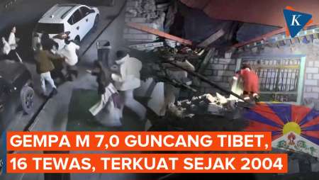 Detik-detik Gempa M 7,0 Guncang Tibet: 16 Orang Tewas, 339 Rumah Kolaps